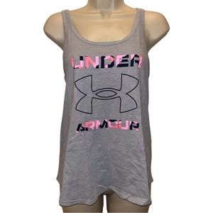 Under Armour Tank Top Loose Fit Grey Size Medium